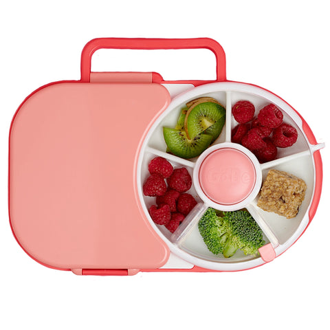 Lunchbox with Snack Spinner - Watermelon Pink - Gobe Kids