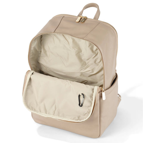 Multitasker Nappy Backpack - Oat Vegan Leather - OIOI