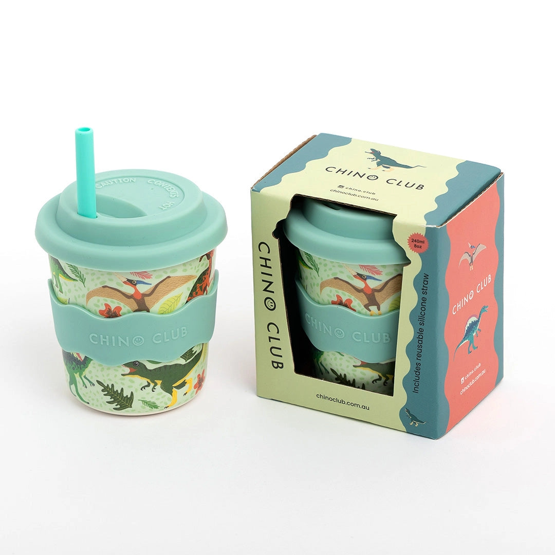 Green Dino Kids Keep Cup 8 oz - Chino Club