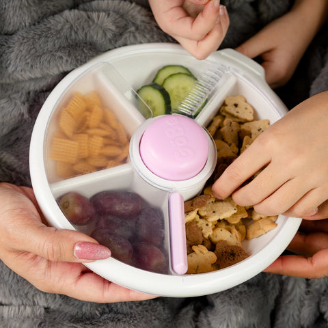 Large Snack Spinner, Reusable Travel Snack Box - Taro Purple - Gobe Kids