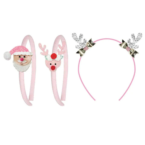 Christmas Party Headband - Pink Poppy