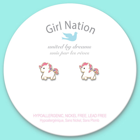 Magical Unicorn Cutie Stud Earrings - Girl Nation