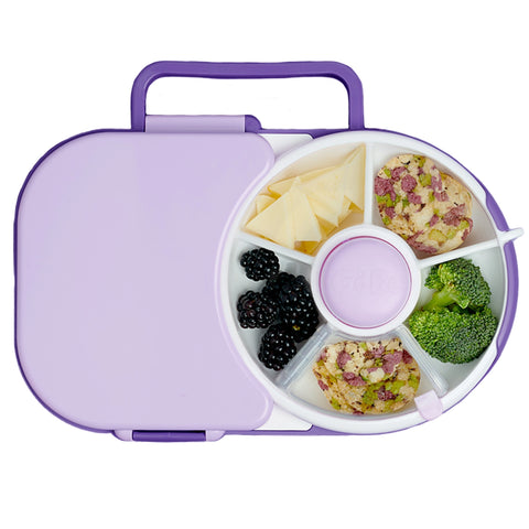 Lunchbox with Snack Spinner - Grape Purple - Gobe Kids