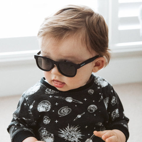 Baby B-Shades 0-2 Years with Adjustable Head Strap - Matte Black - BukiBaby Sunglasses