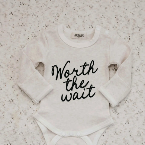 Worth the Wait Baby Suit - Bencer & Hazelnut