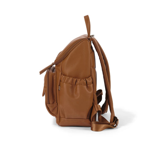 Mini Signature Backpack - Chestnut Brown Vegan Leather - OIOI