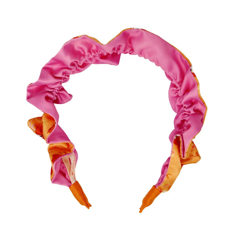 Emma Memma Reversible Headband  - Pink Poppy