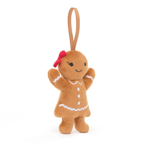 Festive Folly Gingerbread Ruby Ornament - Jellycat DISCOUNTED