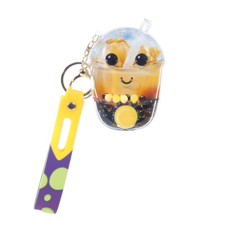 Water Filled Games Keychain - Bubble Tea - IS GIFT