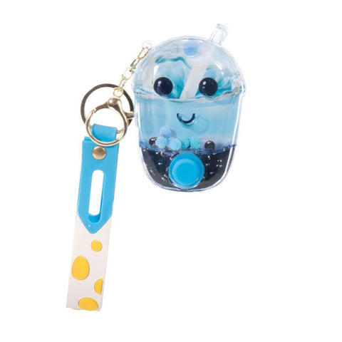 Water Filled Games Keychain - Bubble Tea - IS GIFT