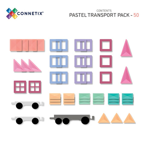 Pastel Transport Pack 50pc - Connetix