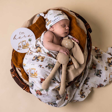 Diggers Organic Muslin Wrap - Snuggle Hunny