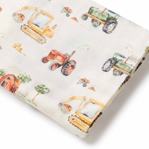 Diggers Organic Muslin Wrap - Snuggle Hunny