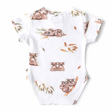 Koala Short Sleeve Organic Bodysuit - Snuggle Hunny