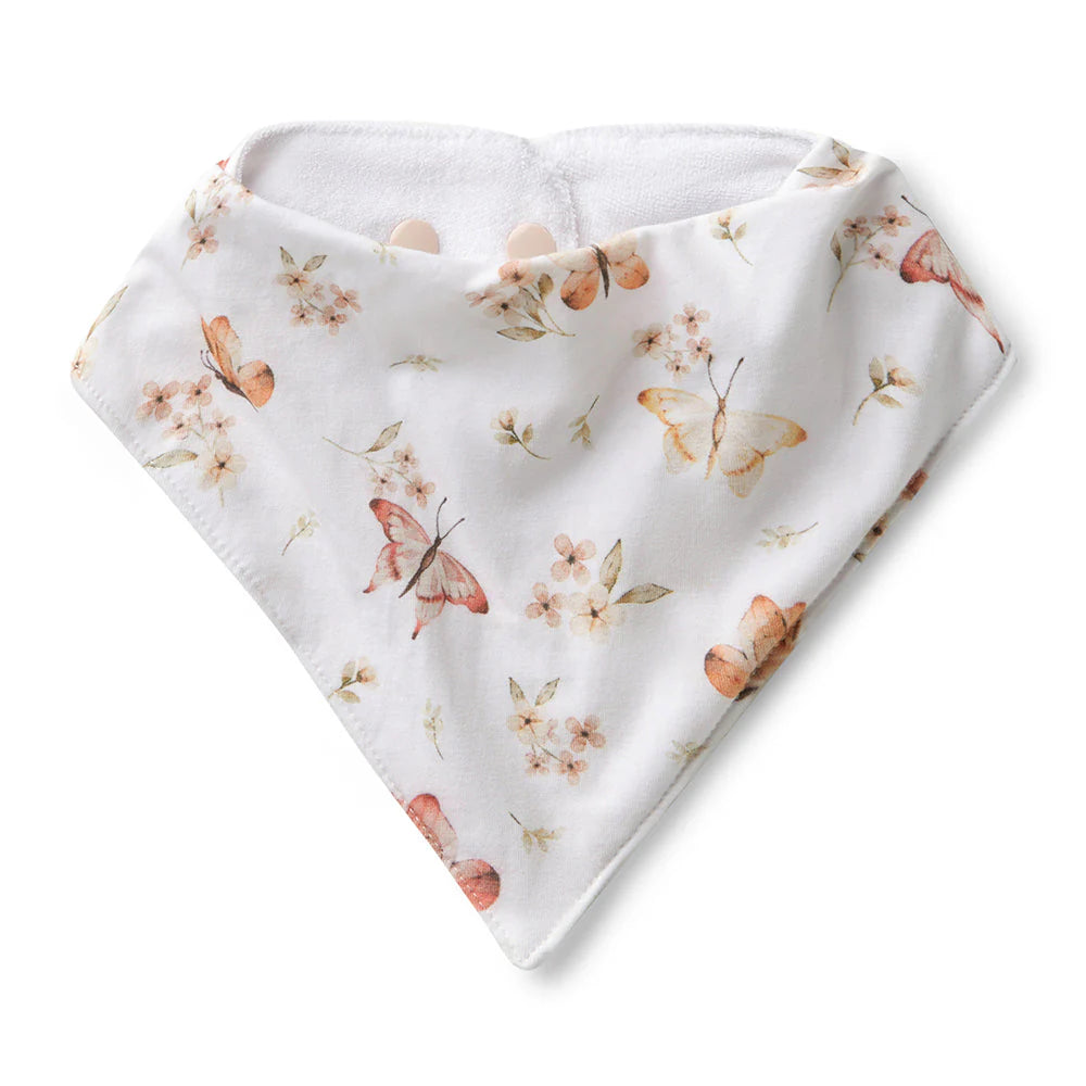 Butterfly Organic Dribble Bib - Snuggle Hunny