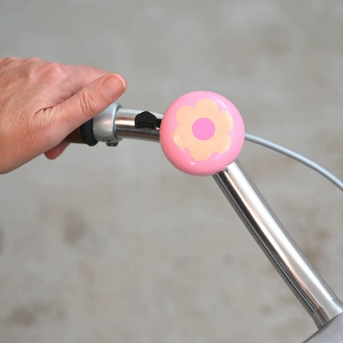 Retro Flower Power Bike Bell & Scooter Bell- Pink - Beep