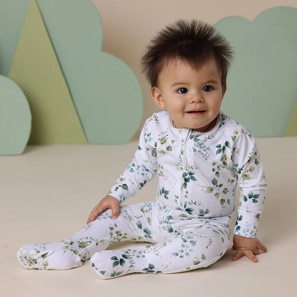 Eden Organic Snuggle Sleepsuit Zip Footie - Snuggle Hunny