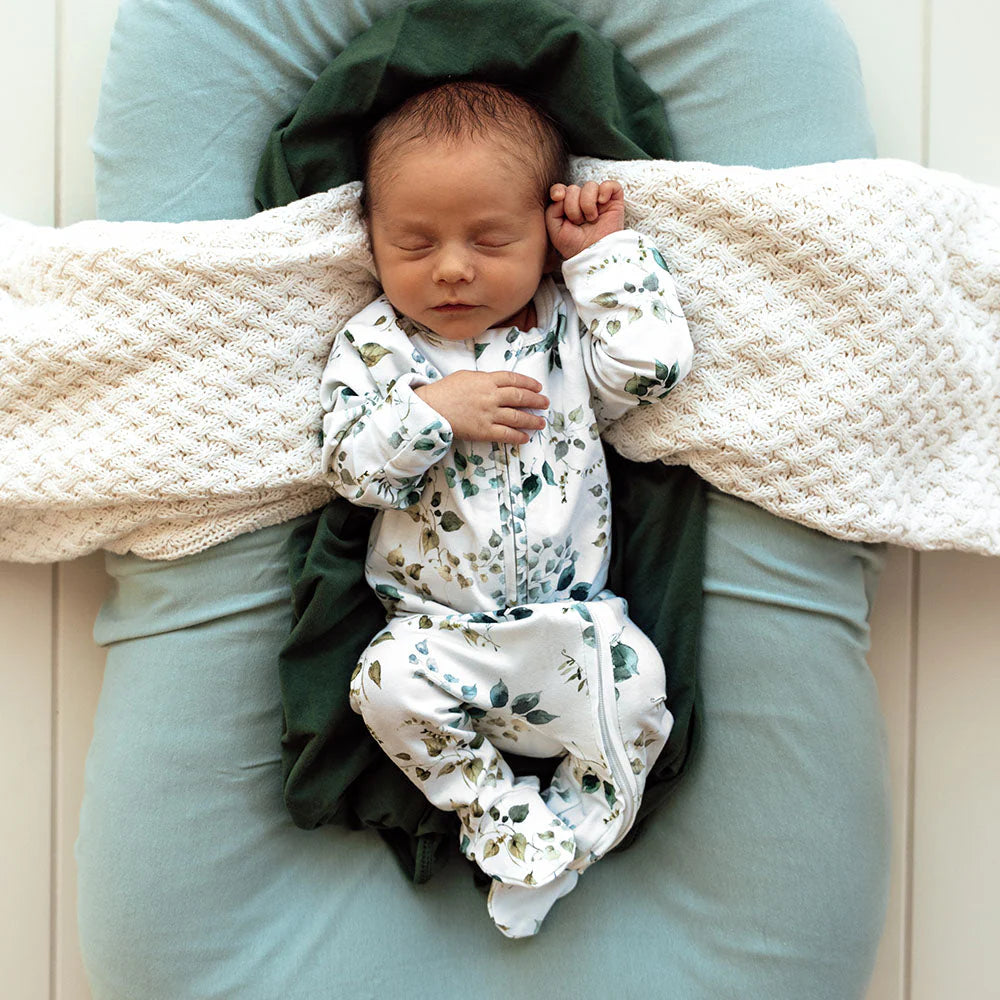 Eden Organic Snuggle Sleepsuit Zip Footie - Snuggle Hunny