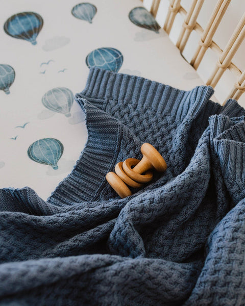 River - Diamond Knit Baby Blanket - Snuggle Hunny Kids