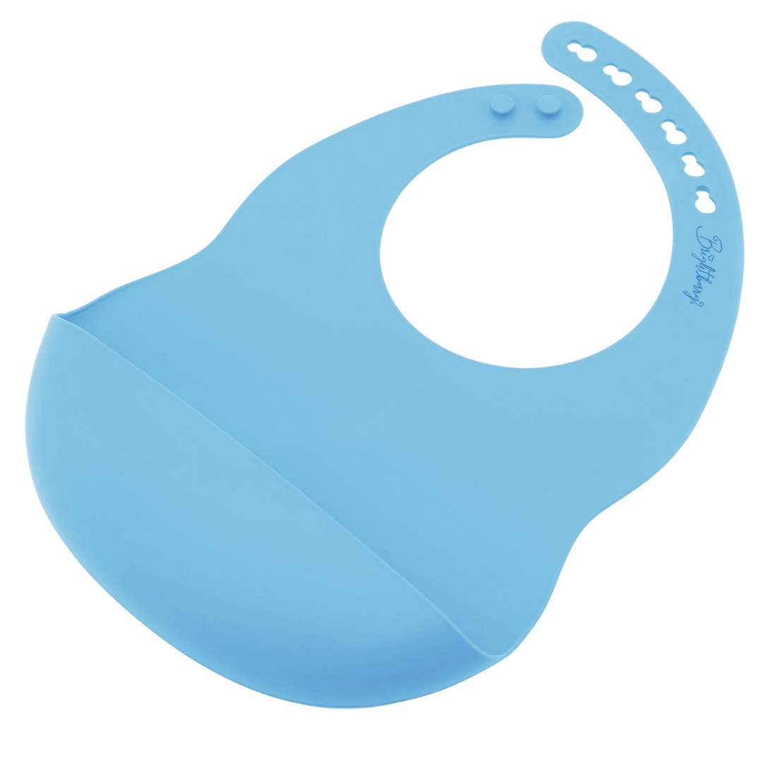 Silicone Bib with waterproof bag - Pacific Blue - Brightberry