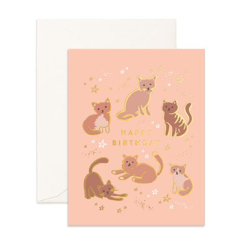 Card - 'Happy Birthday Cats' - Fox & Fallow