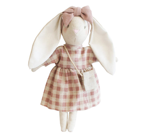 Mini Sofia Bunny Rose Check 27cm - Alimrose