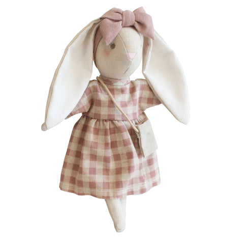 Mini Sofia Bunny Rose Check 27cm - Alimrose