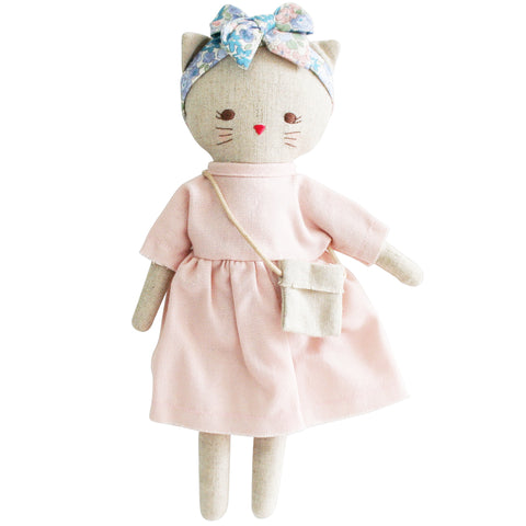 Mini Lilly Kitty 26cm Pink Linen - Alimrose