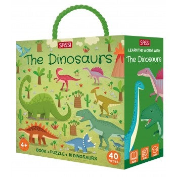 3D Puzzle & Book Set - Dinosaurs - Sassi