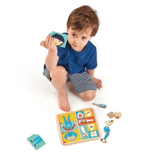 Ouch Wooden educational puzzle - Tender Leaf Toys