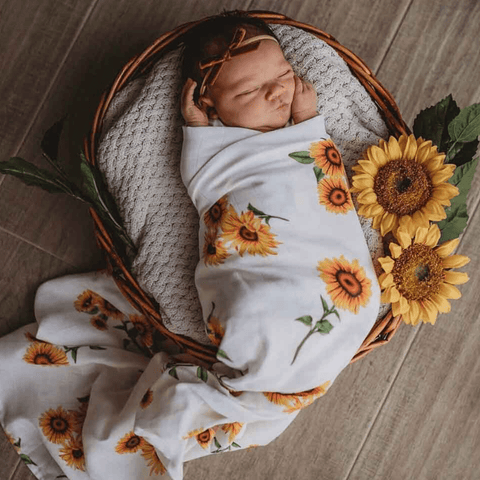 Sunflower Organic Muslin Wrap - Snuggle Hunny Kids