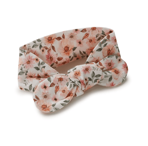 Spring Floral - Jersey Wrap & Bow Set - Snuggle Hunny Kids