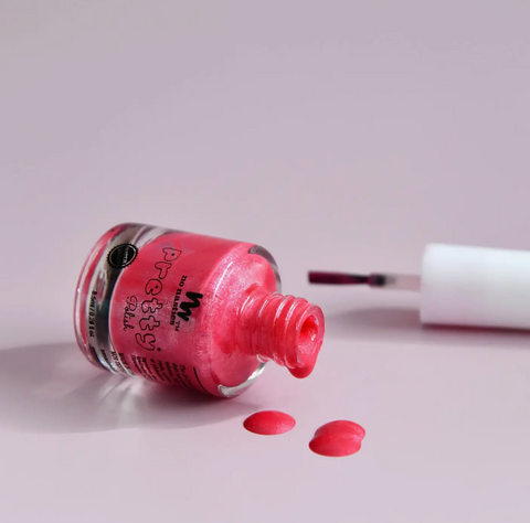 Bright Pink Water-Based Nail Polish for Kids - No Nasties